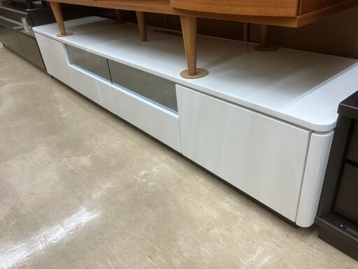 【値下げしました!!】テレビボード AVボード TV台 大型 幅200cm 白系 ホワイト No.584● ※現金、クレジット、ぺイペイ、スマホ決済対応※