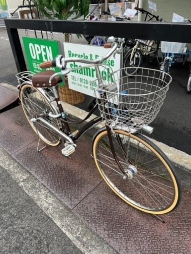 受付終了　整備済♪保証付 ブリヂストン ロココ 27インチ  チェーンドライブ ブラウン