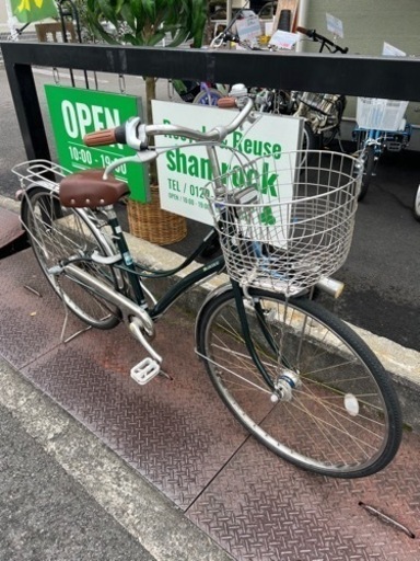 整備済♪保証付 ブリヂストン ロココ 27インチ  チェーンドライブ グリーン