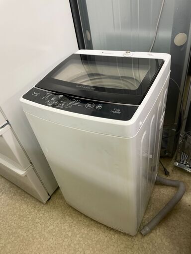 アクア 全自動電気洗濯機 AQW-G50JJ 5.0kg 2021年 幅52.5cm奥行50cm高さ89cm 説明欄必読