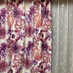 Francfranc 遮光1級　花柄カーテン