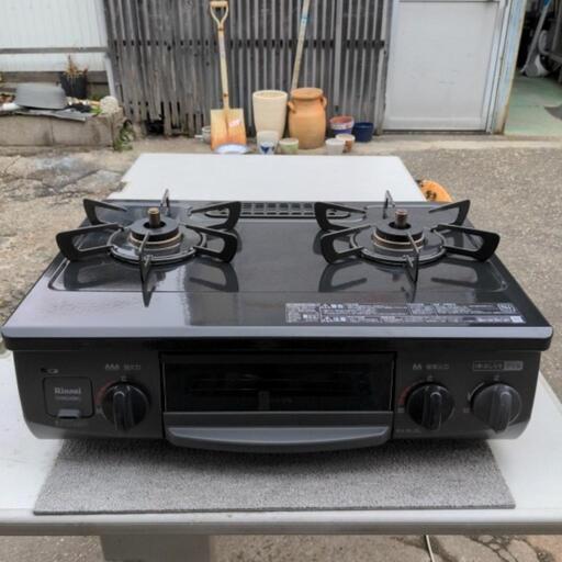 格安価格！　2020年式　リンナイ　LPガス用　二口コンロ　ガスコンロ　CHM34BKL