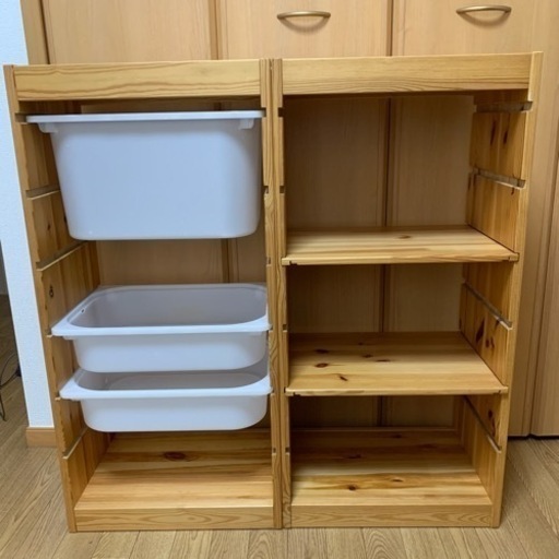 木目調の頑丈な収納☺️