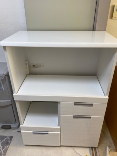 カップボード　レンジ台　ホワイト　美品　ニトリ