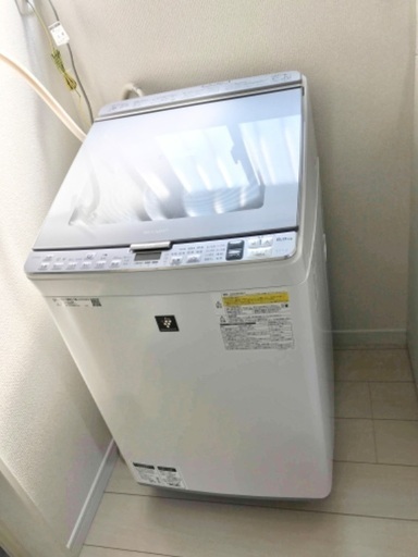 SHARP 洗濯機　ES-PX8D　2019年製　8kg 乾燥機　洗濯乾燥　プラズマクラスター