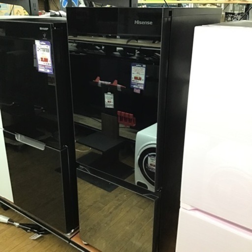 #A-16【ご来店頂ける方限定】Hisenseのミラートップ2ドア冷凍冷蔵庫です