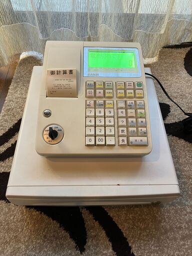 管K-89【愛知県一宮市から】【平日もお渡しできます！】カシオレジスター TE-300 電子レジスタCASIO 部門 鍵付き カシオ計算機株式会社