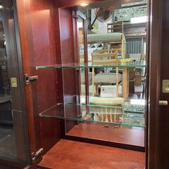 愛品館 市原店】斉藤家具｜ダウンライト付ガラスキャビネット