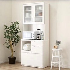 配送・設置無料】超美品☆ニトリ [ ダリア 80cm幅 ] 食器棚 キッチン