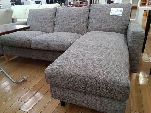 ☆ジモティ割あり☆ 三人掛けソファ グレー H80×D137×W186