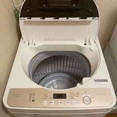 シャープ洗濯機6kg(ES-GE6D) 2020年製　※直接引取...