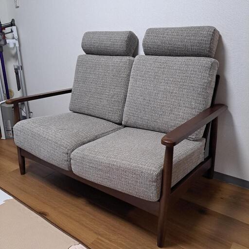 【13日（土）までの限定価格】ニトリ/2人用ソファ/ヘッドレスト付/カバー洗濯可能