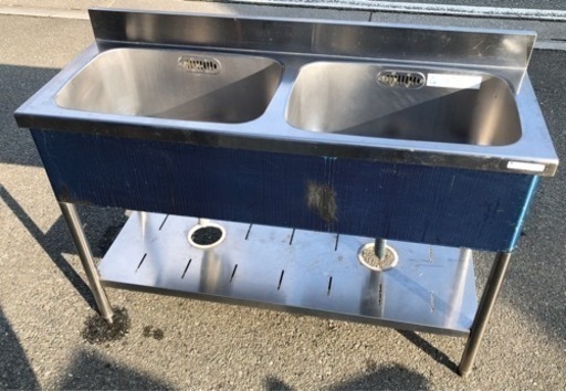 ⭐︎中古品　2槽シンク　1200×450×800mm  厨房用品⭐︎