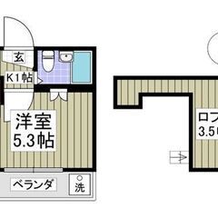 【ソレイユ若葉セブンツー 203】💚敷金・礼金なし！💚ロフト付き...