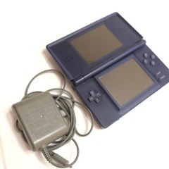 Nintendo任天堂DS light本体　ネイビー 正規　充電器