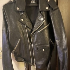 ZARA レザーライダースジャケット　革ジャンふ