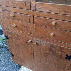 アンファン enfant カップボード食器棚パイン材カントリー家具 アンティーク希少