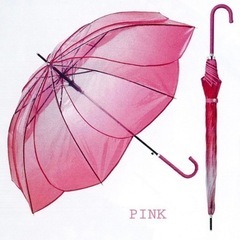 花びら傘　ジャンプ傘　ピンク