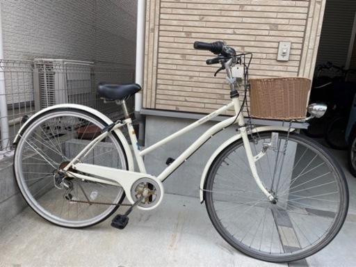 サイクルアサヒ　自転車27インチ　ホワイト