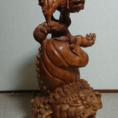 木彫り　獅子？（狛犬　シーサー　バロン）
