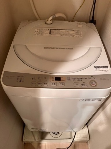 シャープ洗濯機　6kg  2019年度購入