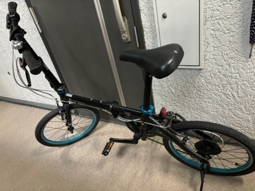 【美品】ルノー折り畳み自転車 20インチ(鍵ライト電動空気入れ付き)