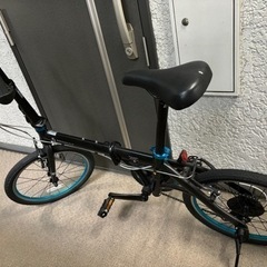 【美品】ルノー折り畳み自転車 20インチ(鍵ライト電動空気入れ付き)