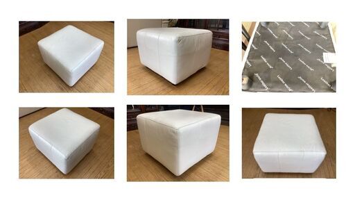a6 超美品 展示品 レザーワールド 本革 2人掛けソファ＋オットマン