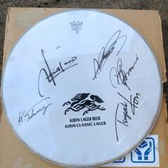 非売品　寺尾聰　他　サイン入りドラムヘッド