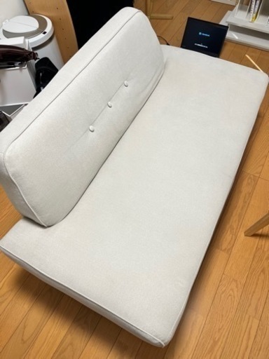 近隣配達します！北欧風2人掛けソファ肘掛けなしタイプ