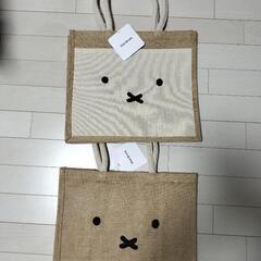 Miffy ☆ ミッフィー  ジュートバッグ М２個セット 新品...
