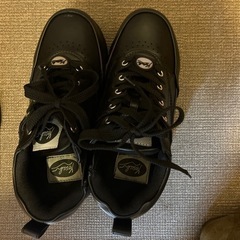 黒靴　スニーカー　厚底　少し汚れあり　24.5センチ