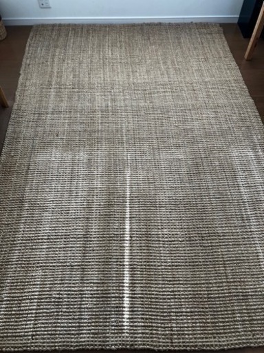IKEA■ジュート100%平織りラグ200 × 300cm約3.7畳■TARNBY■マット絨毯じゅうたん