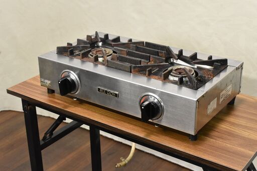 【ヤ取終了2/28】≪zyt1237ジ≫ 山岡金属工業 SILK ROOM 業務用卓上2口コンロ 都市ガス用 小型ガスコンロ/ガステーブル 動作未確認/現状品 51119-06 ヤ取終了2/28】≪zyt1237ジ≫ 山岡金属工業 SILK ROOM 業務用卓上2口