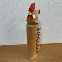 【差し上げます】 笹野一刀彫　鶏　にわとり　郷土玩具　民芸品