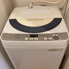 洗濯機　SHARP ES-GE55R 2016年　5.5kg