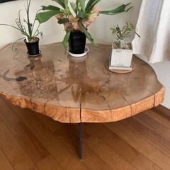 檜のサイドテーブル(ローテーブル)