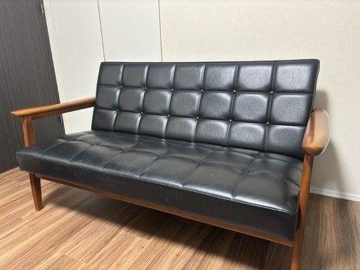 カリモク60 Kチェア（50周年限定復刻プレート）　2シーター