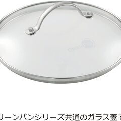 グリーンパン ガラス 蓋 26cm ステンレスハンドル 全面物理...