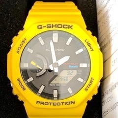 【ほぼ未使用】G-SHOCKイエローBluetooth GA-B...