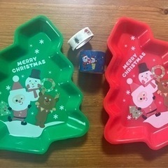 クリスマスツリー型トレー&Xmas柄のマステ