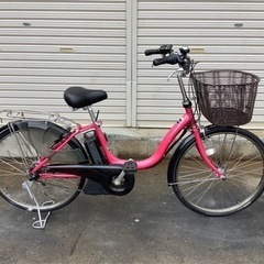 277 ヤマハ新機種電動アシスト自転車PASnatura24インチ ピンクアルミ 