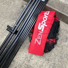 管K-95【愛知県一宮市から】【平日もお渡しできます！近隣配送可能です。】使用少　Zen Sports 防球ネット ポータブル ピッチングネット 野球 ソフトボール 練習ネット バッティング　フィールディング ポータブルバックストップ　赤色　購入時¥38,615-