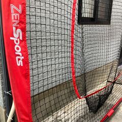 管K-95【愛知県一宮市から】【平日もお渡しできます！近隣配送可能です。】使用少　Zen Sports 防球ネット ポータブル ピッチングネット 野球 ソフトボール 練習ネット バッティング　フィールディング ポータブルバックストップ　赤色　購入時¥38,615-