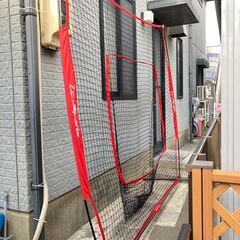 管K-95【愛知県一宮市から】【平日もお渡しできます！近隣配送可能です。】使用少　Zen Sports 防球ネット ポータブル ピッチングネット 野球 ソフトボール 練習ネット バッティング　フィールディング ポータブルバックストップ　赤色　購入時¥38,615-
