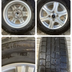 お取り引き待機中】軽自動車用貨物車検対応アルミ付きスタッドレス綺麗