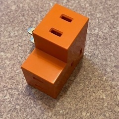 ブロック型　L字　増設タップ　オレンジ