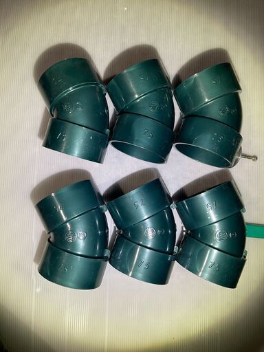⑦ 積水化学工業45度エルボ　呼び径75ｍｍ　定価（税抜）　1個1,440×6個=8640円
