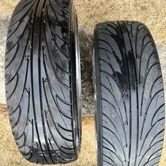 【取引中】17インチアルミホイール　タイヤ付き（溝あり）