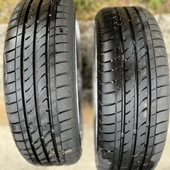 【取引中】17インチアルミホイール　タイヤ付き（溝あり）